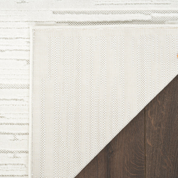 Homeroots 9' X 12' Ivory Geometric Area Rug  Polypropylene 569794