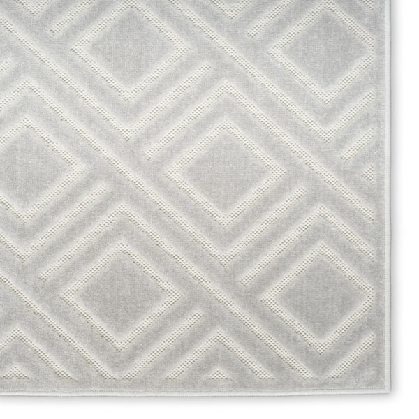 HomeRoots 9' Gray Geometric Area Rug - Stylish, Durable Design for Modern Spaces | Perfect for Living & Dining Rooms 9' X 12' 569797