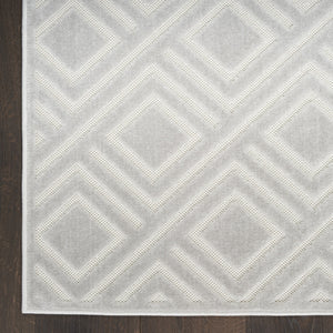 Homeroots 9' X 12' Gray Geometric Area Rug  Polypropylene 569797