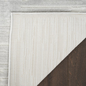 Homeroots 9' X 12' Gray Geometric Area Rug  Polypropylene 569798