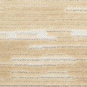 HomeRoots 7' Modern Tan Geometric Area Rug - Stylish, Durable Design for Living Rooms & High-Traffic Spaces 9' X 12' 569801