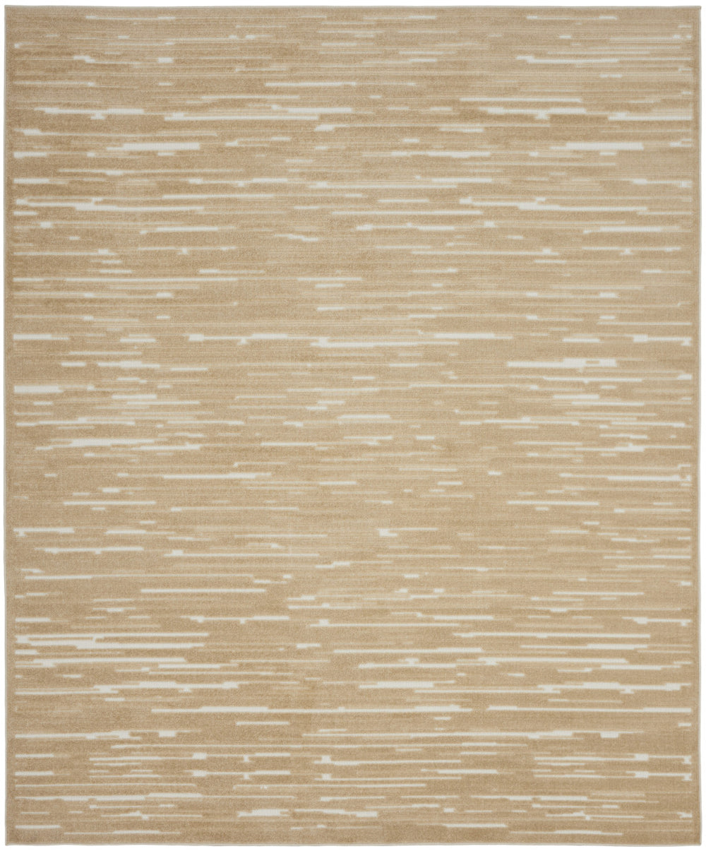 Homeroots 9' X 12' Tan Geometric Area Rug  Polypropylene 569801