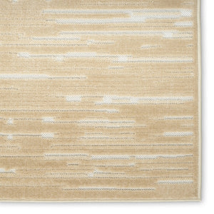 HomeRoots 7' Modern Tan Geometric Area Rug - Stylish, Durable Design for Living Rooms & High-Traffic Spaces 9' X 12' 569801