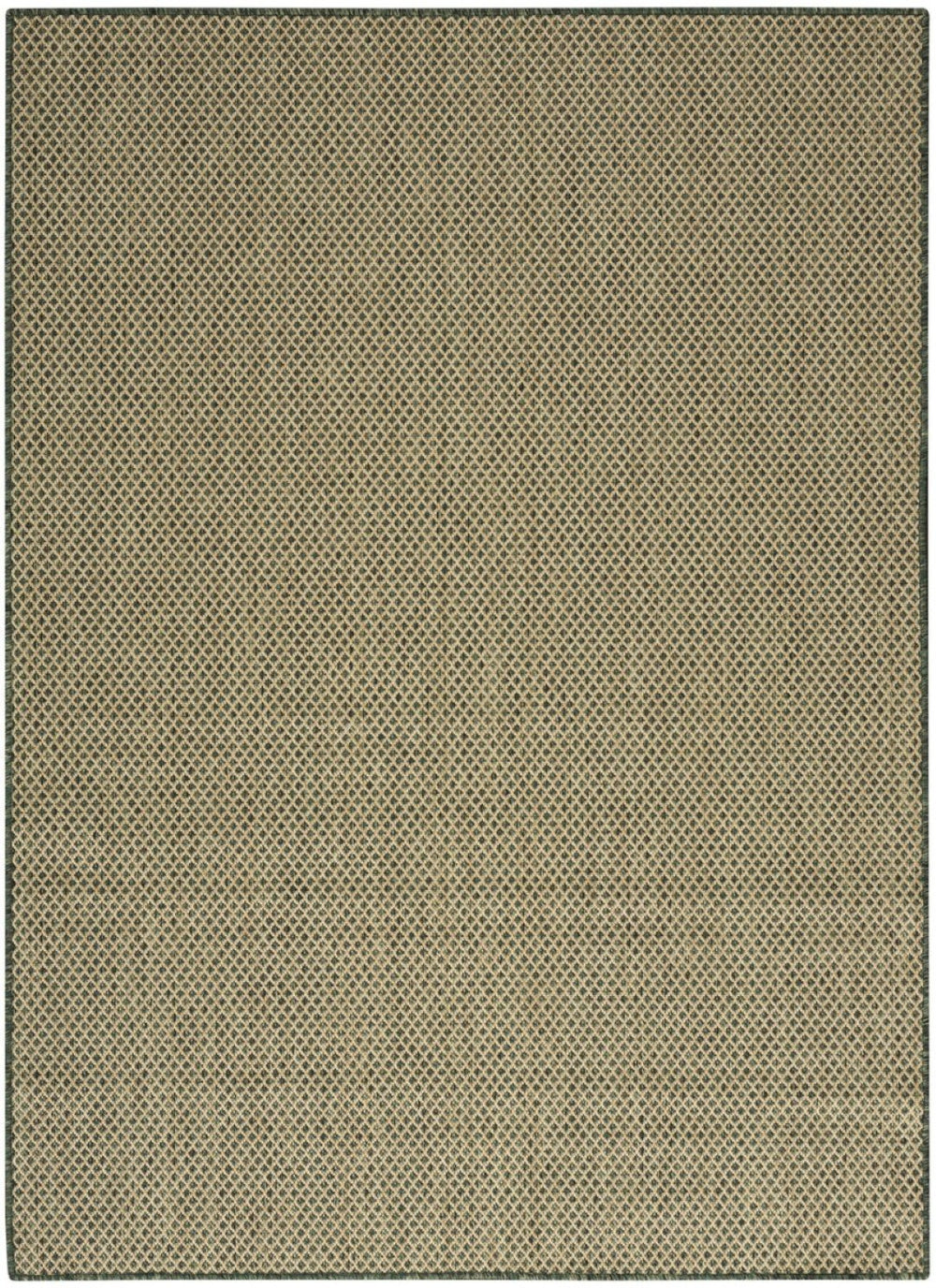 HomeRoots 6' Green and Taupe Geometric Area Rug - Stylish Indoor/Outdoor Flatwoven Design for Versatile Use 569811