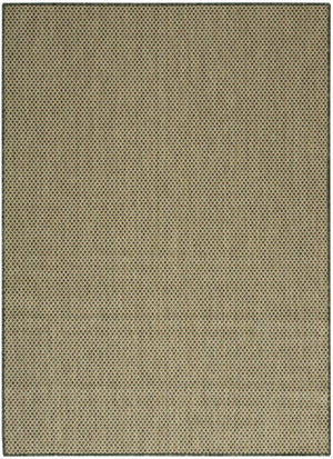 HomeRoots 6' Green and Taupe Geometric Area Rug - Stylish Indoor/Outdoor Flatwoven Design for Versatile Use 569811