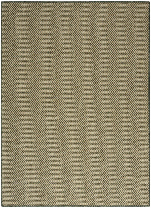HomeRoots 6' Green and Taupe Geometric Area Rug - Stylish Indoor/Outdoor Flatwoven Design for Versatile Use 569811