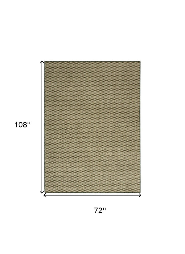 HomeRoots 6' Green and Taupe Geometric Area Rug - Stylish Indoor/Outdoor Flatwoven Design for Versatile Use 569811