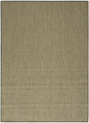 HomeRoots 6' Green and Taupe Geometric Area Rug - Stylish Indoor/Outdoor Flatwoven Design for Versatile Use 569811