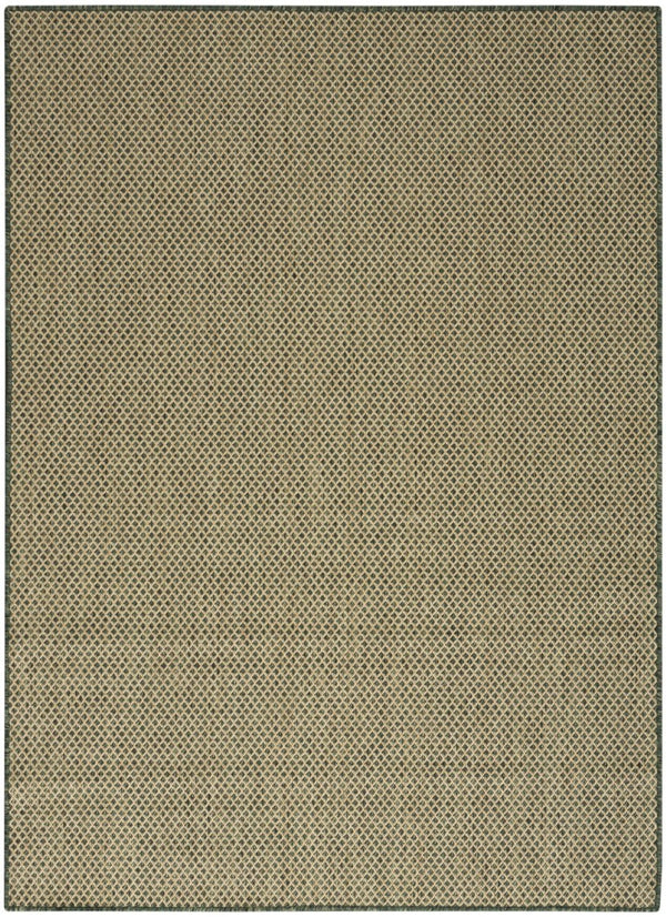 HomeRoots 6' Green and Taupe Geometric Area Rug - Stylish Indoor/Outdoor Flatwoven Design for Versatile Use 569811