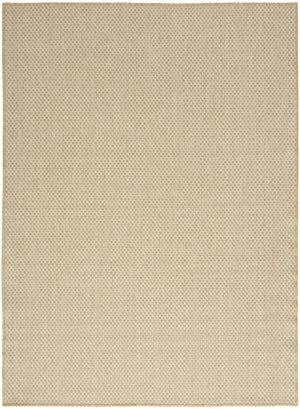 HomeRoots 6' x 9' Natural Ivory Geometric Area Rug - Durable Indoor/Outdoor Style for Modern Spaces 569813