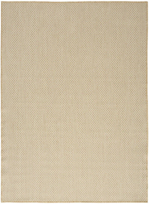 HomeRoots 6' x 9' Natural Ivory Geometric Area Rug - Durable Indoor/Outdoor Style for Modern Spaces 569813