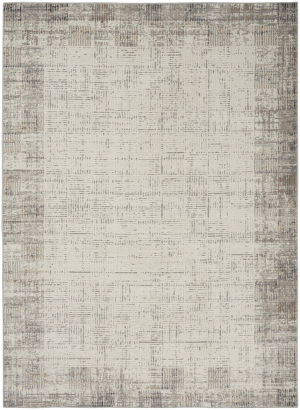 Homeroots 4' X 6' Ivory And Gray Abstract Area Rug  Polypropylene 569824