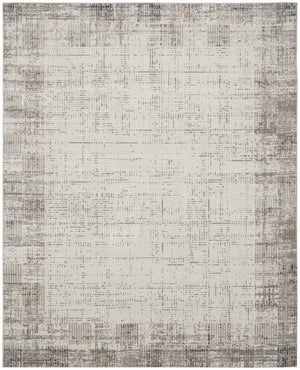 Homeroots 8' X 10' Ivory And Gray Abstract Area Rug  Polypropylene 569826