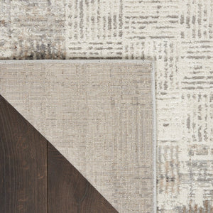 HomeRoots 8' Ivory and Gray Abstract Area Rug - Stylish, Durable, Stain-Resistant Design for Modern Spaces 8' X 10' 569826