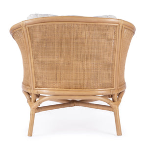 Butler Specialty Captiva Rattan Accent Chair - Handcrafted Barrel Style With Plush Foam Cushion For Tropical Vibes Natural Rattan,Polyurethane Foam,Sunbrella 5698404-butler