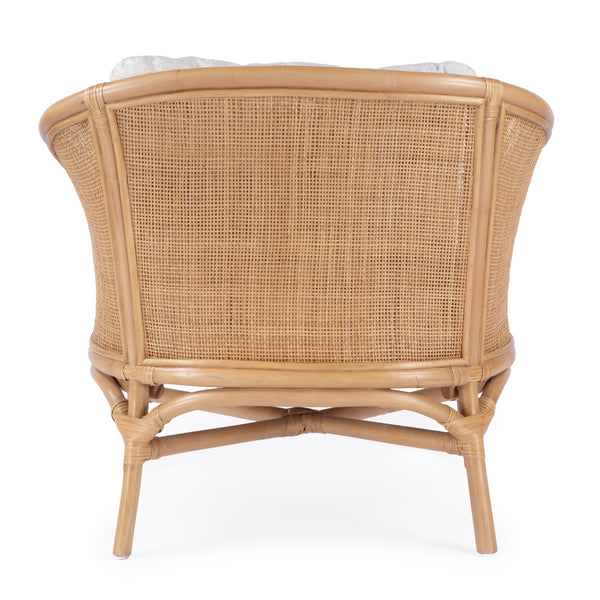 Butler Specialty Captiva Rattan Accent Chair - Handcrafted Barrel Style With Plush Foam Cushion For Tropical Vibes Natural Rattan,Polyurethane Foam,Sunbrella 5698404-butler