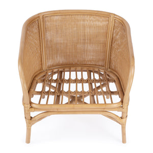 Butler Specialty Captiva Rattan Accent Chair - Handcrafted Barrel Style With Plush Foam Cushion For Tropical Vibes Natural Rattan,Polyurethane Foam,Sunbrella 5698404-butler
