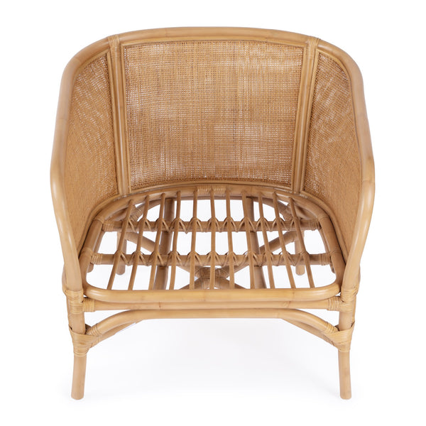 Butler Specialty Captiva Rattan Accent Chair - Handcrafted Barrel Style With Plush Foam Cushion For Tropical Vibes Natural Rattan,Polyurethane Foam,Sunbrella 5698404-butler