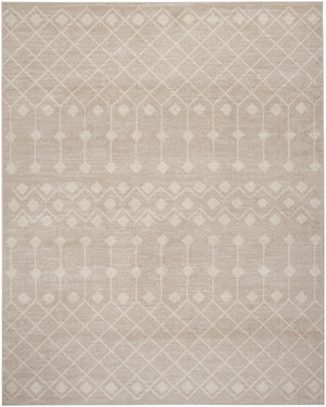 Homeroots 6' X 9' Beige Geometric Power Loom Area Rug  Polypropylene 569848