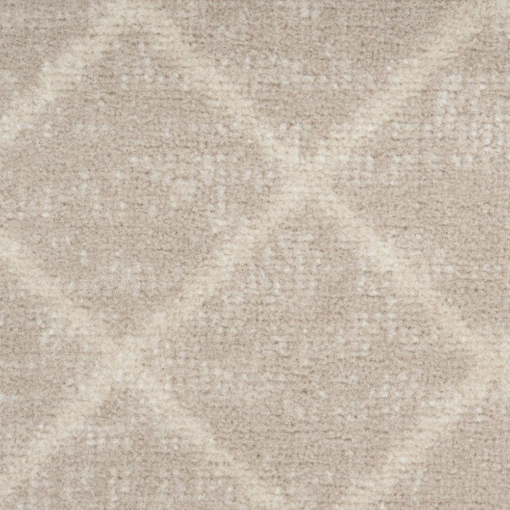 HomeRoots 6' Beige Geometric Area Rug - Modern Power Loomed Design for Stylish Living Room & Home Décor 6' X 9' 569848