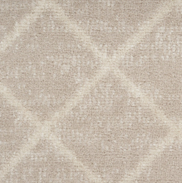HomeRoots 6' Beige Geometric Area Rug - Modern Power Loomed Design for Stylish Living Room & Home Décor 6' X 9' 569848