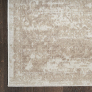 HomeRoots 6' Elegant Ivory Floral Power Loom Area Rug for Timeless Charm in Living Rooms and Bedrooms 6' X 9' 569850