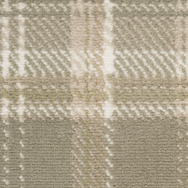 HomeRoots 6' Olive Green and Ivory Plaid Area Rug - Cozy, Durable Design Perfect for Family Spaces and More 6' X 9' 569852
