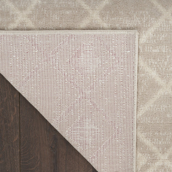 HomeRoots 7' Beige Geometric Power Loom Area Rug - Stylish, Durable Design for Modern Living Spaces and Decor 7' X 10' 569854