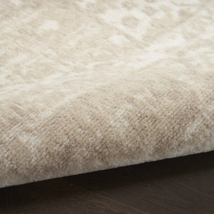 HomeRoots 7' Elegant Ivory Floral Area Rug – Timeless Power Loom Design for Cozy Living Spaces & Decor 7' X 10' 569856
