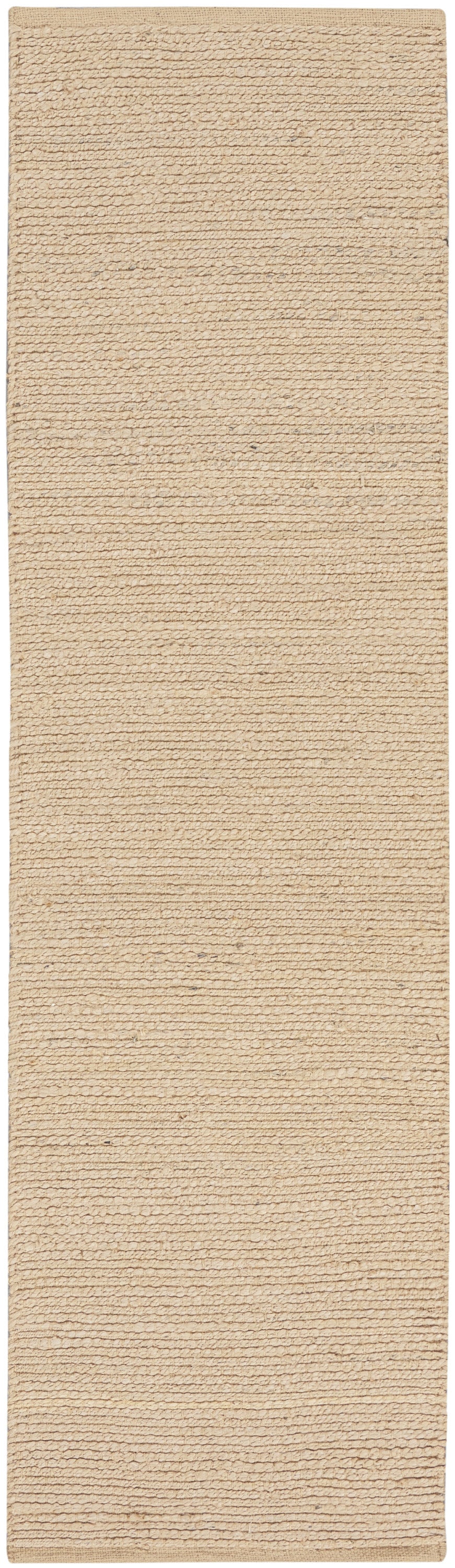 Homeroots 10' Beige Jute Hand Woven Runner Rug  Jute 569874