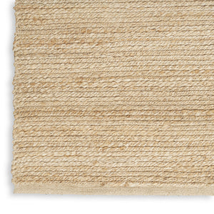 Homeroots 10' Beige Jute Hand Woven Runner Rug  Jute 569874
