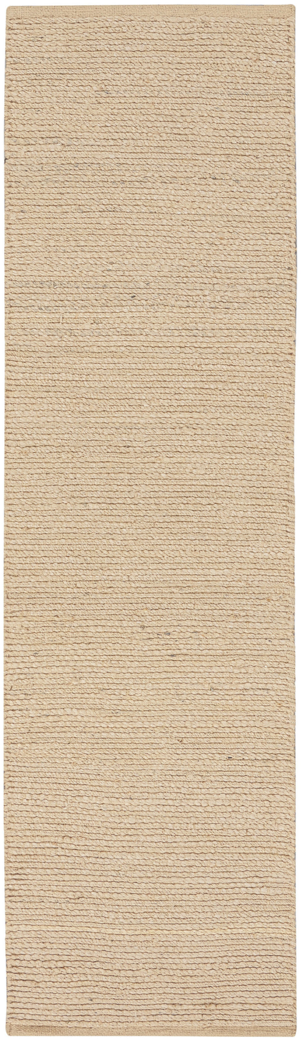 Homeroots 10' Beige Jute Hand Woven Runner Rug  Jute 569874