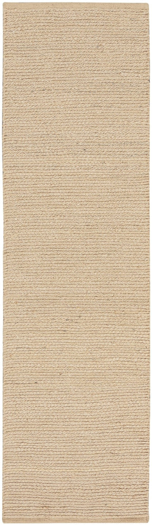 HomeRoots 10' Handcrafted Beige Jute Runner Rug - Natural Elegance for Hallways, Kitchens, and Entryways 12' Runner 569875
