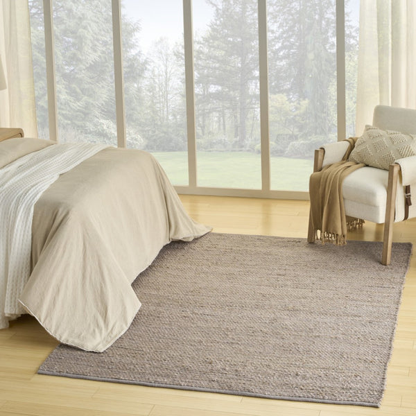 HomeRoots 4' Hand Woven Gray Jute Area Rug - Artisan Crafted, Durable, Natural Texture for Stylish Home Decor 4' X 6' 569876
