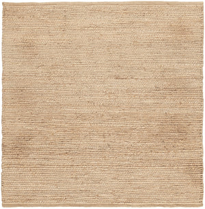 Homeroots 4' Beige Jute Hand Woven Square Rug  Jute 569880