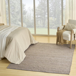 HomeRoots 4' Hand Woven Gray Jute Area Rug - Artisan Crafted, Durable, Natural Texture for Stylish Home Decor 5' X 7' 569881