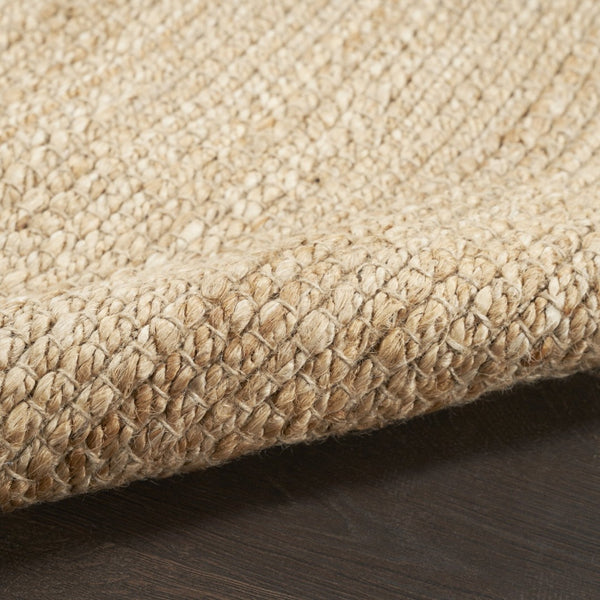 HomeRoots 7' Hand-Woven Beige Jute Area Rug - Eco-Friendly, Durable Design for Elegance in Any Living Space 7' X 10' 569886