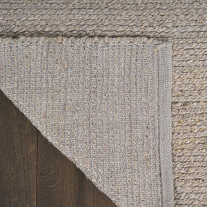 HomeRoots 4' Hand Woven Gray Jute Area Rug - Artisan Crafted, Durable, Natural Texture for Stylish Home Decor 8' X 10' 569887