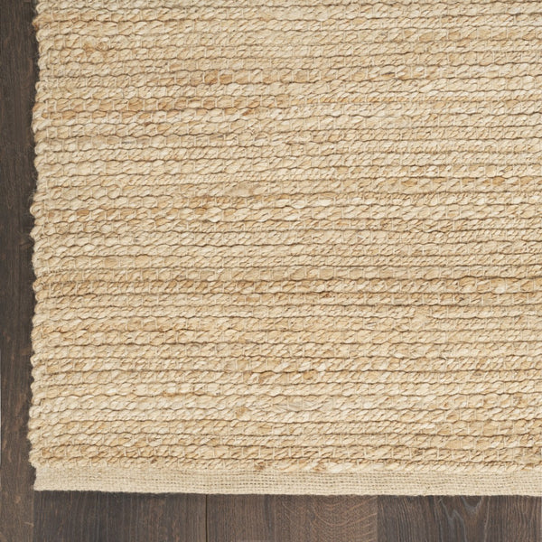 HomeRoots 7' Hand-Woven Beige Jute Area Rug - Eco-Friendly, Durable Design for Elegance in Any Living Space 9' X 12' 569891