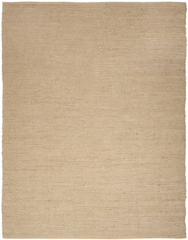 Homeroots 9' X 12' Beige Jute Hand Woven Area Rug  Jute 569891