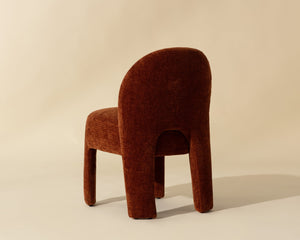 Sunpan Myrtle Dining Chair - Modern Plush Upholstered Comfort In Rich Textured Opera Nori Fabric Design Brown Fabric 111958