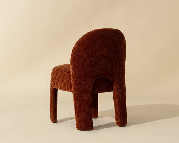 Sunpan Myrtle Dining Chair - Modern Plush Upholstered Comfort In Rich Textured Opera Nori Fabric Design Brown Fabric 111958