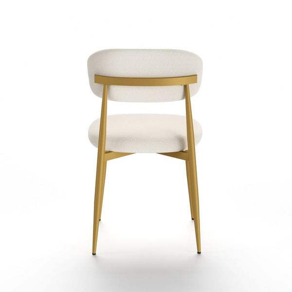 English Elm Set of 2 Velvet Dining Chairs Gold Metal Legs Curved Back Glam Kitchen Seating W1162P440046