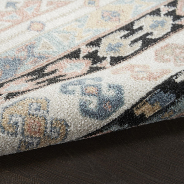 Homeroots 7' Geometric Flatweave Area Rug In Ivory Tan & Black - Durable, Stain Resistant, Perfect For Homes!  Polyester 569909