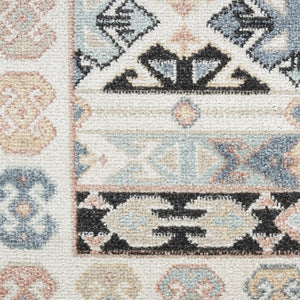 Homeroots 7' Geometric Flatweave Area Rug In Ivory Tan & Black - Durable, Stain Resistant, Perfect For Homes!  Polyester 569909