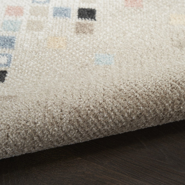 Homeroots 5' Tan Orange And Ivory Geometric Flatweave Area Rug - Durable, Stain Resistant, Perfect For Kids & Pets 7' X 9' Polyester 569911