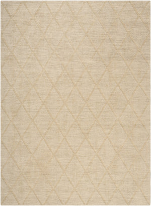 Homeroots 4' X 6' Beige Wool Geometric Area Rug  Wool 569918