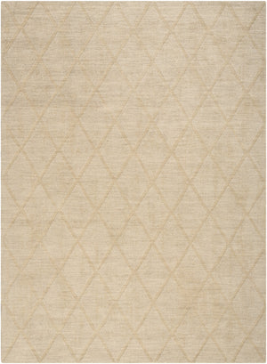 Homeroots 4' X 6' Beige Wool Geometric Area Rug  Wool 569918