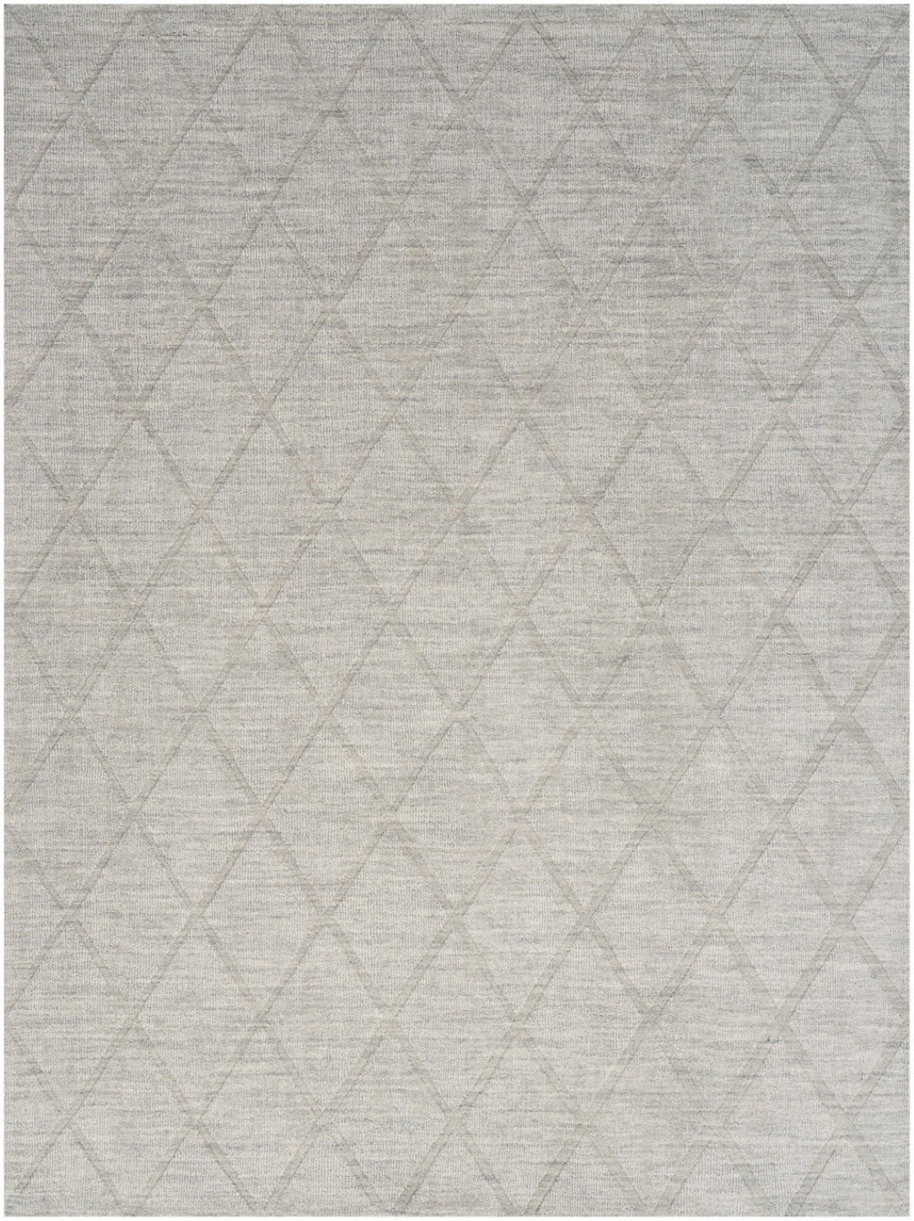 HomeRoots 4' Gray Wool Geometric Area Rug - Cozy, Modern Design for Small Spaces, Perfect for Entryways & More 4' X 6' 569920