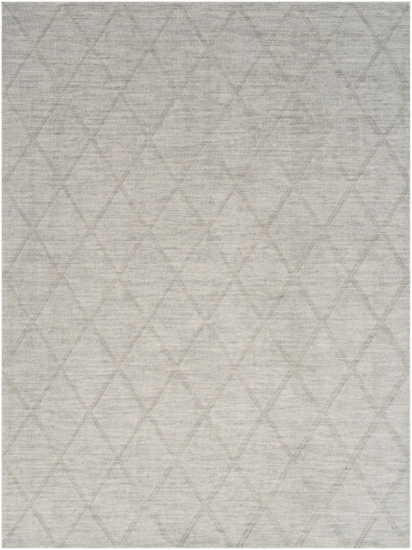 HomeRoots 4' Gray Wool Geometric Area Rug - Cozy, Modern Design for Small Spaces, Perfect for Entryways & More 4' X 6' 569920